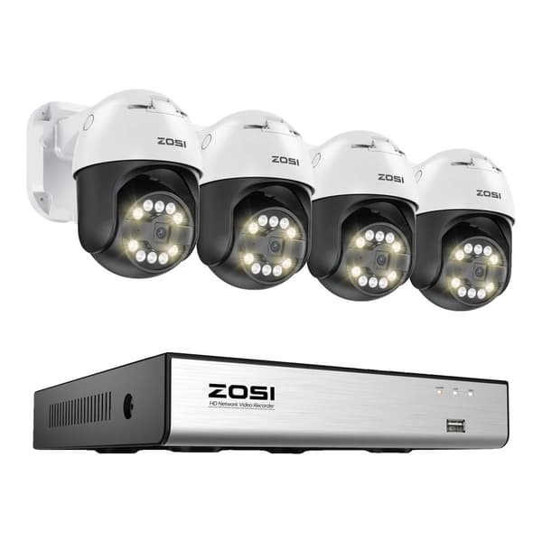 ZOSI Sikkerhedskamerasystem, 5MP opløsning, AI-detektionsfunktioner,2 stk. 5MP kameraer, ToT