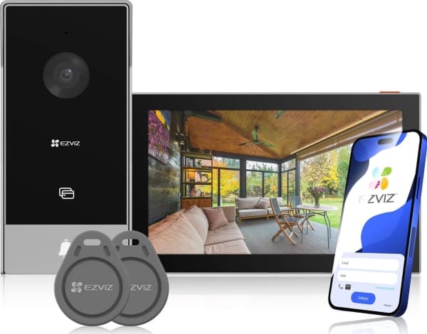 EZVIZ HP5, 17,8 cm (7"), 1024 x 600 piksler, H.264, H.265, 1920 x 1080 piksler, CMOS, 25,4 / 2,7 mm (1 / 2,7")