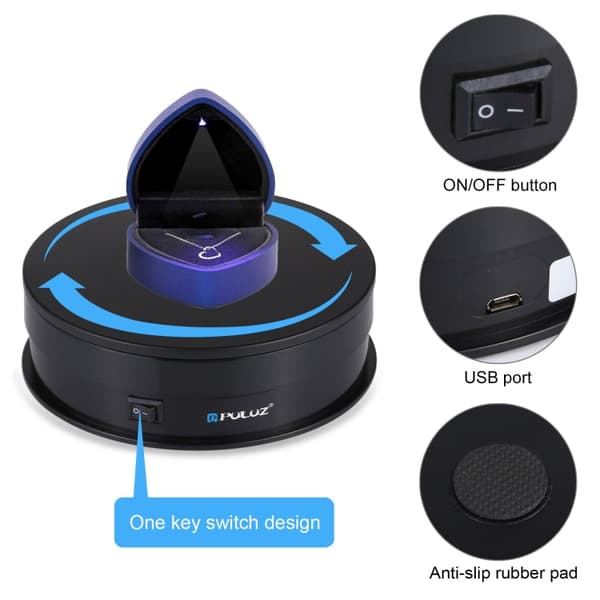 Videointialusta 15cm USB 1-5kg (Black)