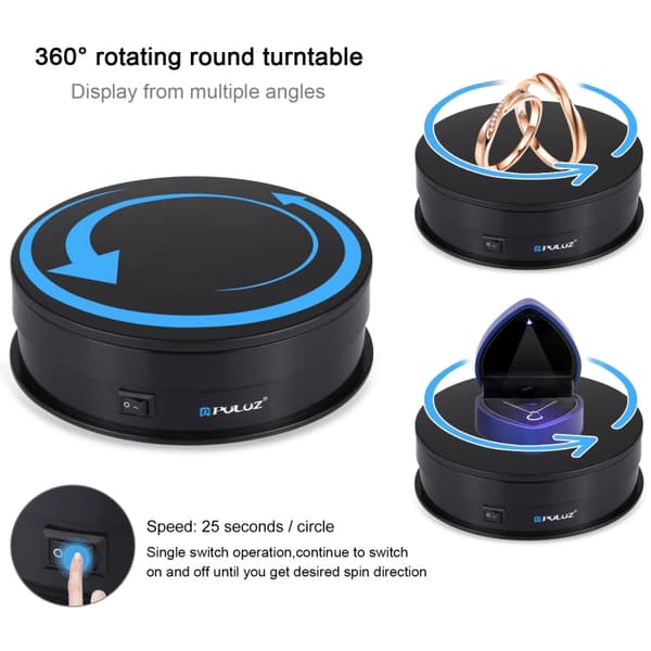 Videointialusta 15cm USB 1-5kg (Black)