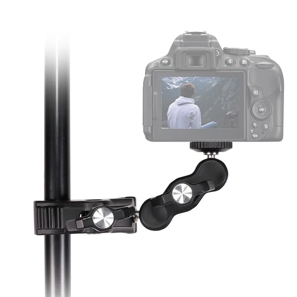 Klemmeholder til et kamera og et GoPro sportskamera