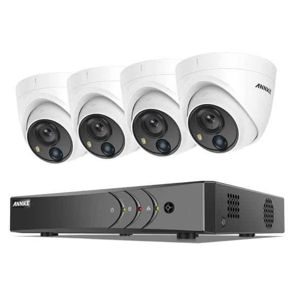 5MP Sikkerhedskamera System, 8 Kanal DVR, Vejrbestandig IP67 Klassificering,8CH 4PCS DVR Sæt, 4T