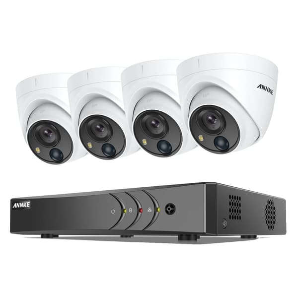 5MP Sikkerhedskamera System, 8 Kanal DVR, Vejrbestandig IP67 Klassificering,8CH 4PCS DVR Sæt, 4T