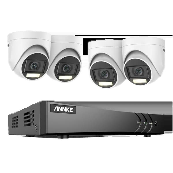 Videoovervågningssystem, 5MP opløsning, 4 kameraer inkluderet,8CH DVR 4 stk. sæt, 4T