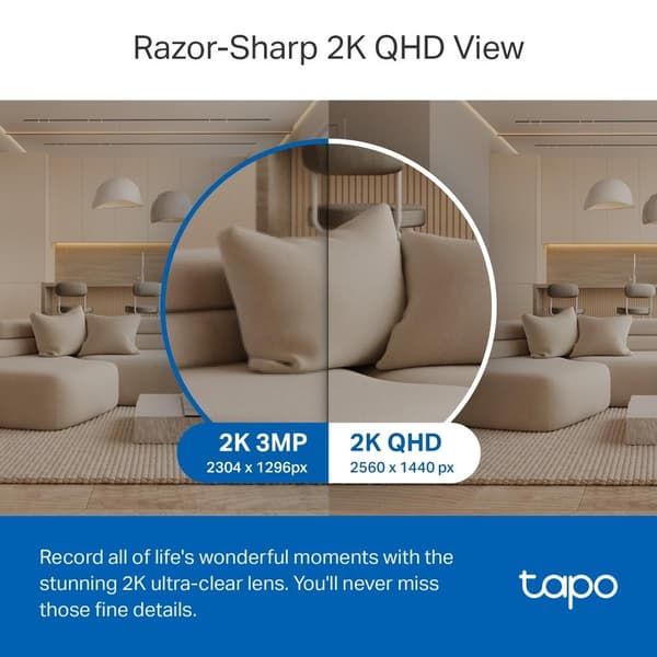 TP-Link Tapo Pan/Tilt AI Home Security Wi-Fi-kamera /Tapo C220