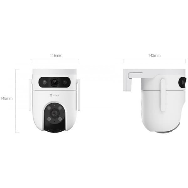 EZVIZ H9c 2K Dual Lens overvågningskamera til indendørs og udendørs brug