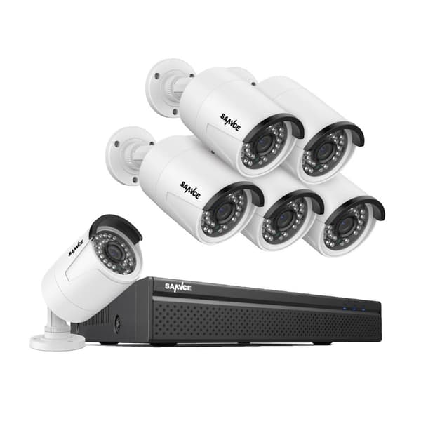SANNCE 5MP Valvontapaketti, Älykäs IR-yönäkö, H.265+ Videopakkaus,6KPL 0TB 6PCS 0TB
