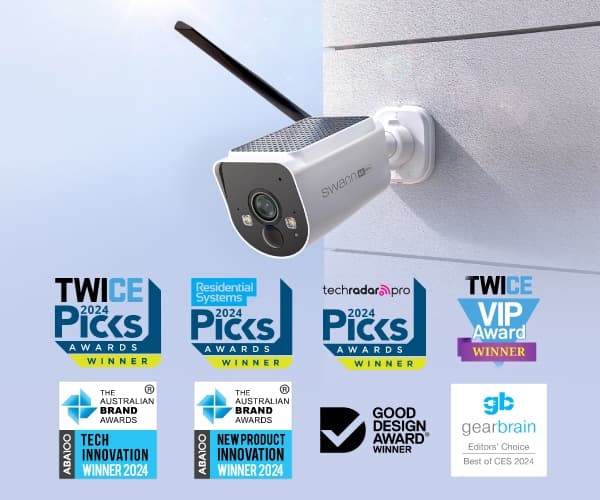 Swann MaxRanger4K™ Solar 2-Pack Camera Wireless Security System inkl 64GB SD Card Hub