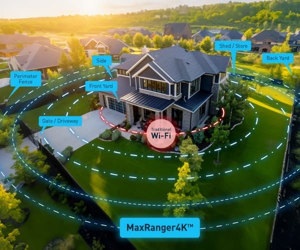 Swann MaxRanger4K™ Solar 3-Pack Camera Wireless Security System inkl 64GB SD Card Hub