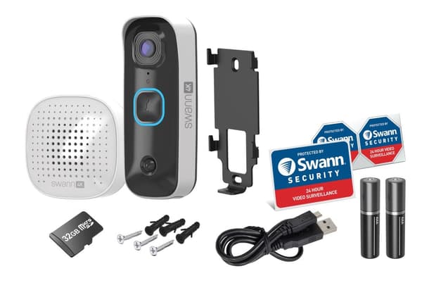 Swann Buddy4K Video Doorbell with SwannShield AI Voice Assistant and Chime