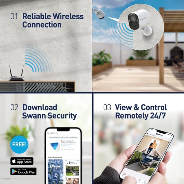 Swann Xtreem4K Wireless Security Camera with 2-Way Talk, Siren & Heat + Motion Detection