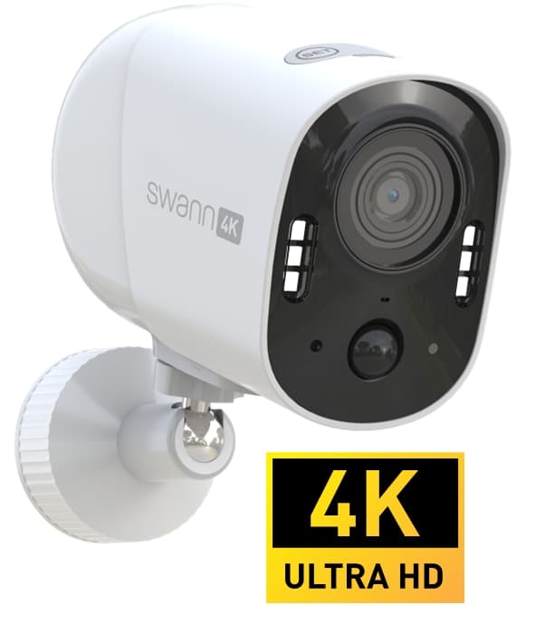 Swann Xtreem4K Wireless Security Camera with 2-Way Talk, Siren & Heat + Motion Detection