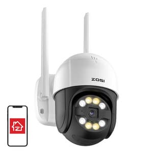 IP-ulkokamera ZOSI C289 WiFi Pan Tilt 3MP IP66 32GB microSD-kortilla