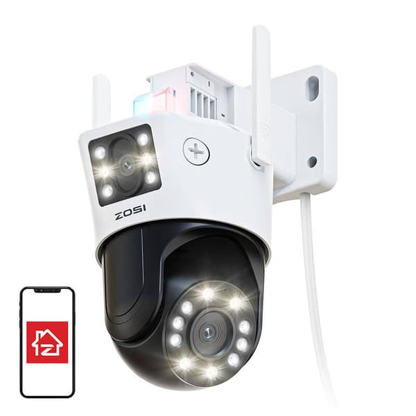 IP-ulkokamera ZOSI C298 WiFi Pan Tilt 6MP Dual IP66