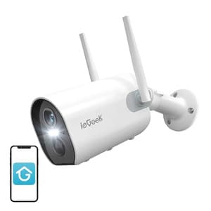 Trådløst WiFi utendørs kamera ieGeek ZS-GX2S hvit 5200mAh