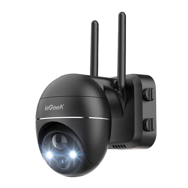 Trådløst 3MP WiFi utendørskamera ieGeek ZS-GX1S svart 5200mAh