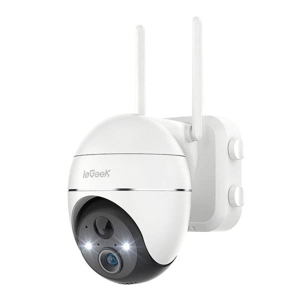 Trådløst 3MP WiFi utendørskamera ieGeek ZS-GX1S hvit 5200mAh