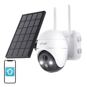 Trådløst 5MP WiFi udendørs kamera ieGeek ZS-GX4S hvid med solpanel