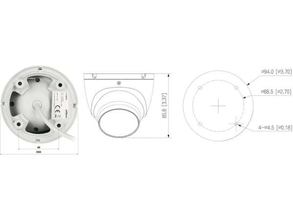 Kamera IP Dahua Technology KAMERA IP IPC-HDW1639T-A-IL-0360B-S6 Smart Dual Light - 6Mpx 3.6mm DAHUA