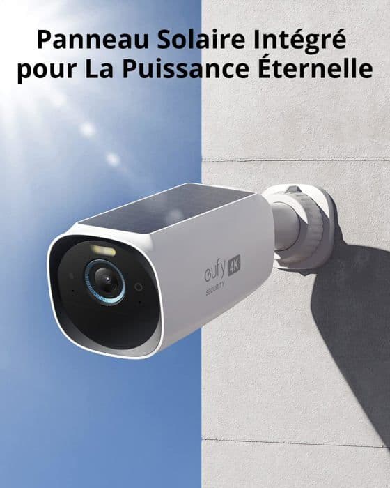 eufy Security eufyCam S330 - WiFi-övervakningskamera - 4K-upplösning - Solenergi - Färg Night Vision - Kräver HomeBase 3