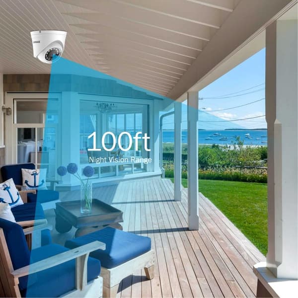 1080P CCTV-kamerasystem, 4 vandtætte kameraer, nattevisionsfunktioner,Ingen