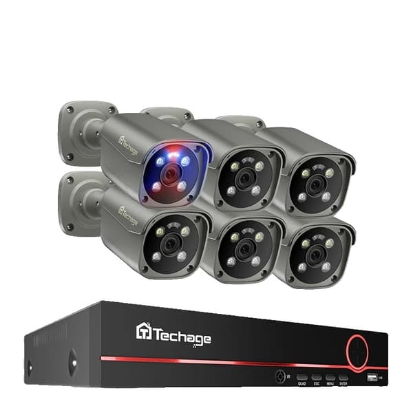 4K Sikkerhedskamera System, To-Vejs Lyd, Farve Natvision,3T (udendørs sport), 8CH NVR 8PCS Kamera