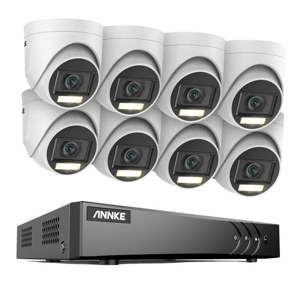 16CH Sikkerhedskamera System, 5MP Høj Opløsning, Avanceret Bevægelsesdetektion,16CH 12PCS Sæt, 2T