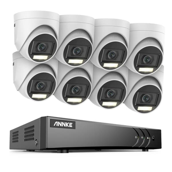 16CH Sikkerhedskamera System, 5MP Høj Opløsning, Avanceret Bevægelsesdetektion,16CH 12PCS Sæt, 2T