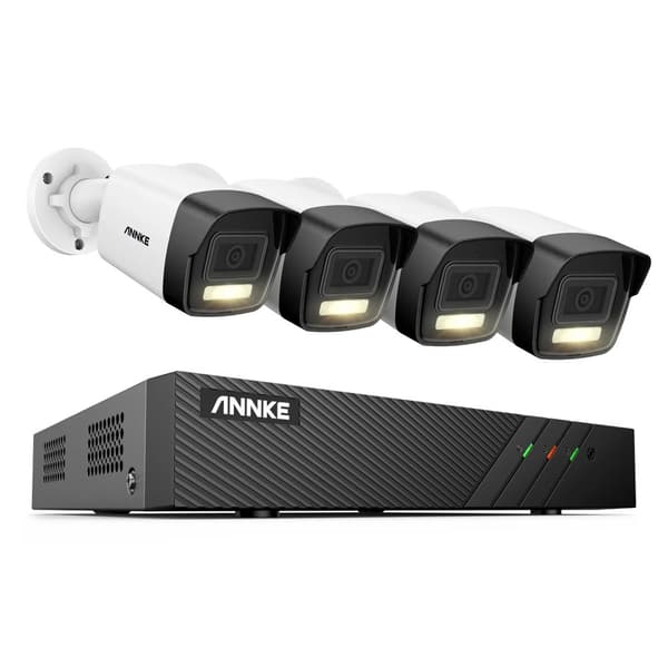IP Sikkerhedskamera System, Smart Dual-Lys, 6MP HD Kvalitet,1T, 8CH 4Pcs Kits I51EL