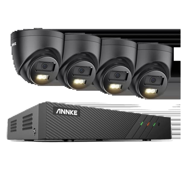 IP Sikkerhedskamera System, Smart Dual-Lys, 6MP HD Kvalitet,1T, 8CH 4Pcs Kits I51EL