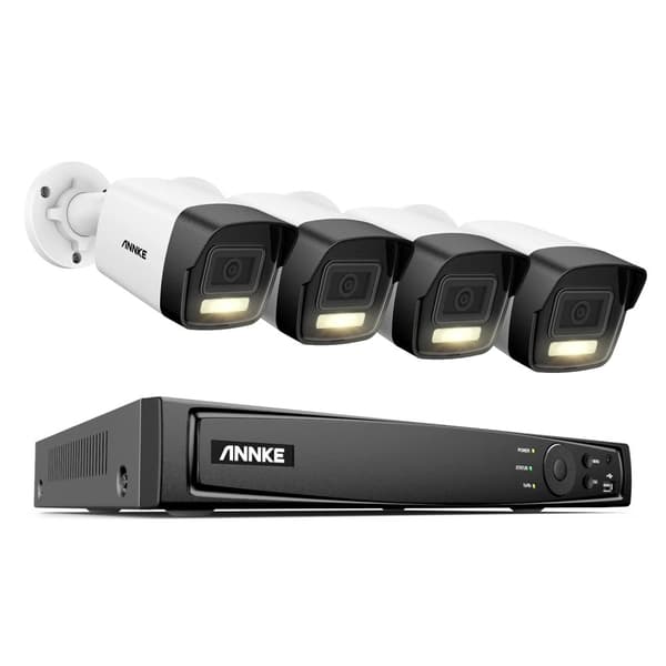 8CH Overvågningskamera System, 12MP Opløsning, Smart Menneske- og Køretøjsdetektion,Ingen, 8CH 4Pcs Kamera-a
