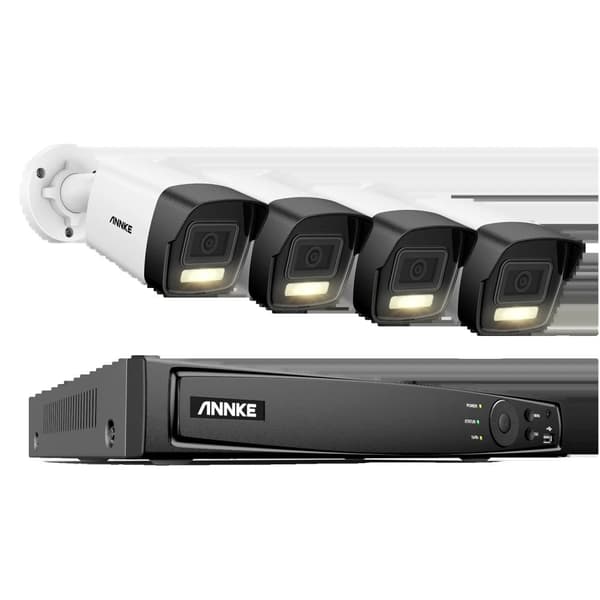 8CH-valvontakamerajärjestelmä, 12MP resoluutio, älykäs ihmisten ja ajoneuvojen tunnistus,Ei mitään, 8CH 4kpl Kamera-a 8CH 4Pcs Camera-a 3