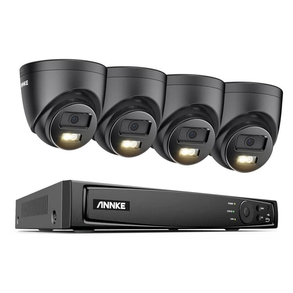 8CH Overvågningskamera System, 12MP Opløsning, Smart Menneske- og Køretøjsdetektion,Ingen, 8CH 4Pcs Kamera-a