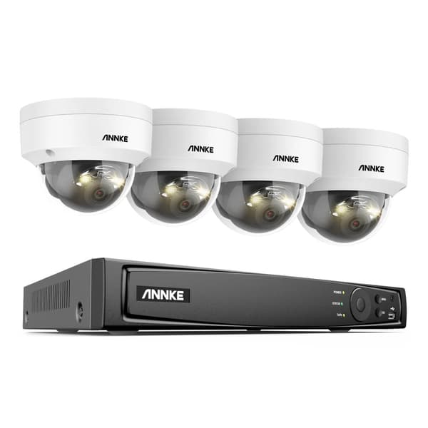8CH Overvågningskamera System, 12MP Opløsning, Smart Menneske- og Køretøjsdetektion,Ingen, 8CH 4Pcs Kamera-a