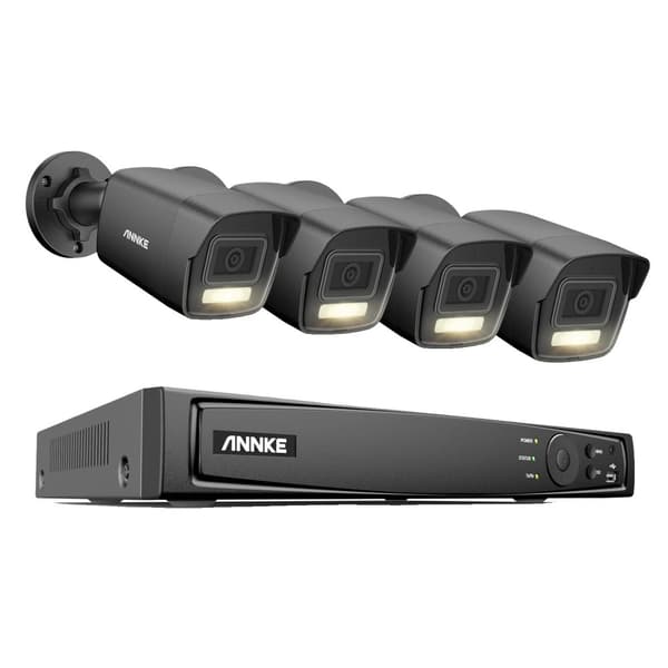 8CH Overvågningskamera System, 12MP Opløsning, Smart Menneske- og Køretøjsdetektion,Ingen, 8CH 4Pcs Kamera-a