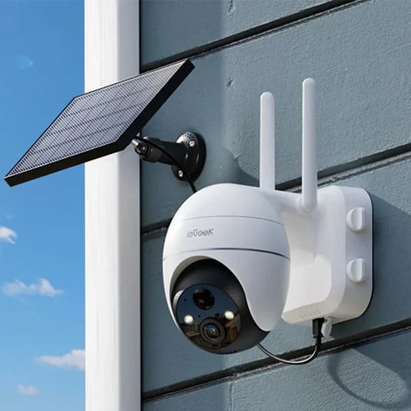 IeGeeks 5 MP Trådløst Overvåkningskamera med Solcellelading og Fargenattsyn