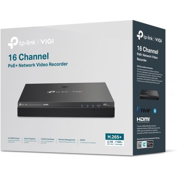 TP-Link VIGI NVR2016H-16MP -NVR-tallennin