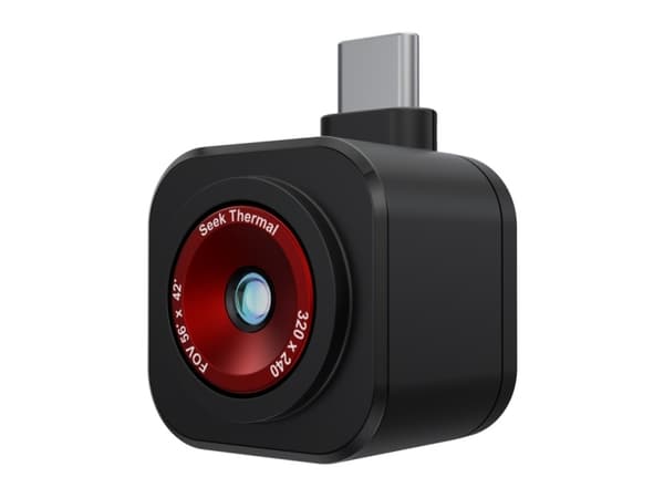 Seek Thermal CQ-ABAX, 320 x 240 pixels, -20 - 330 °C, Amber, Black Hot, Ironbow, White Hot, 35 mK, 25 Hz, Thermal musta