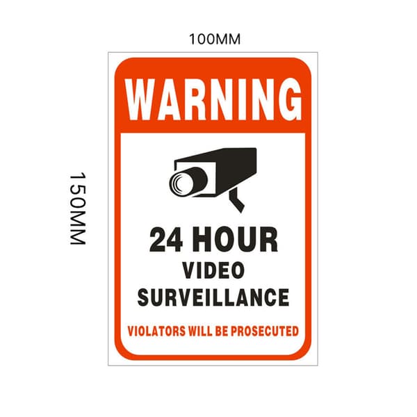 Klistermærker Videoovervågning