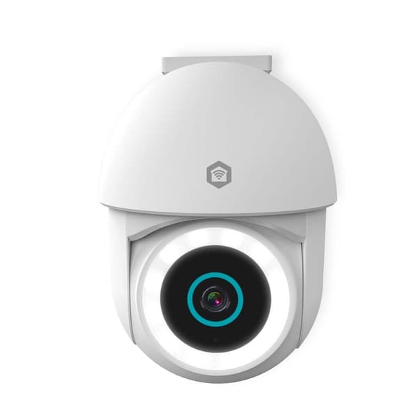 Nedis SmartLife Utendørs kamera | Wi-Fi | Søkelys | 3MP Full HD 1296p | Panorering og vipping | IP65 | Cloud Storage (valgfritt) / microSD (ikke inklu