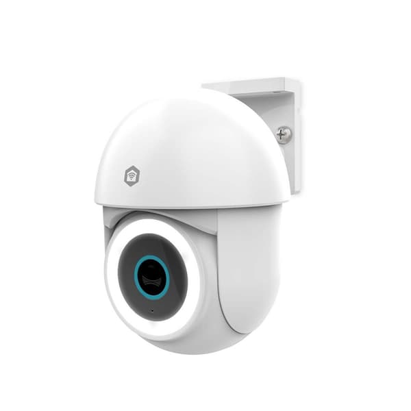 Nedis SmartLife Utendørs kamera | Wi-Fi | Søkelys | 3MP Full HD 1296p | Panorering og vipping | IP65 | Cloud Storage (valgfritt) / microSD (ikke inklu