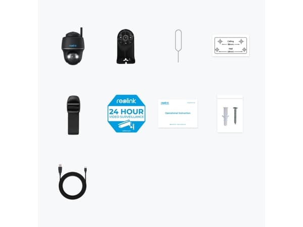 Reolink Argus Series B430-B, IP-säkerhetskamera, Inomhus & utomhus, Trådlös, Amazon Alexa & Google Assistant, 6500 K, Tak