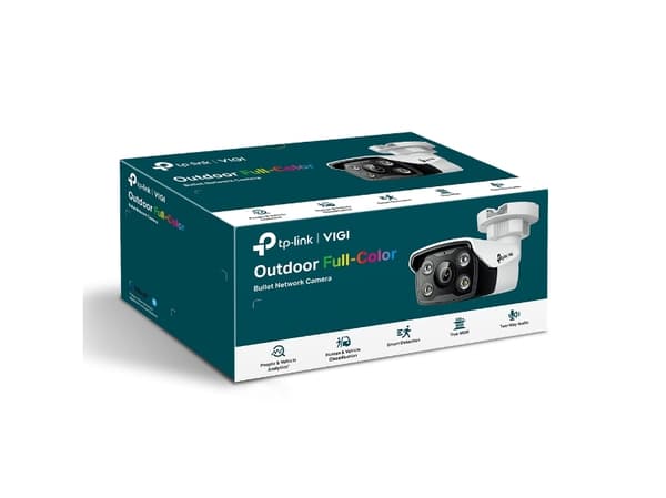 TP-Link VIGI C350, IP-säkerhetskamera, Utomhus, Kabel, 120 dB, Tak, Svart, Vit