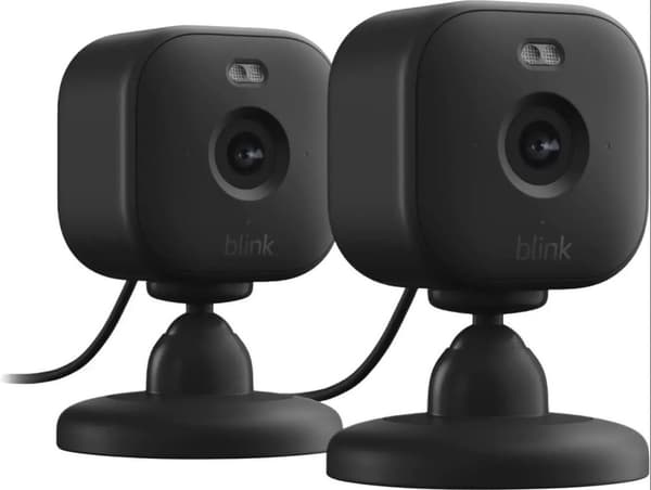 Blink Mini 2 Smart Indoor Security Camera 2kpl setti Musta