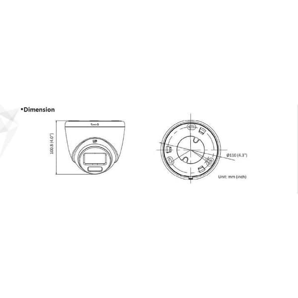 HIKVISION DS-2CD1327G0-L övervakningskamera - ColorVu-teknik - Nattseende - Utomhus