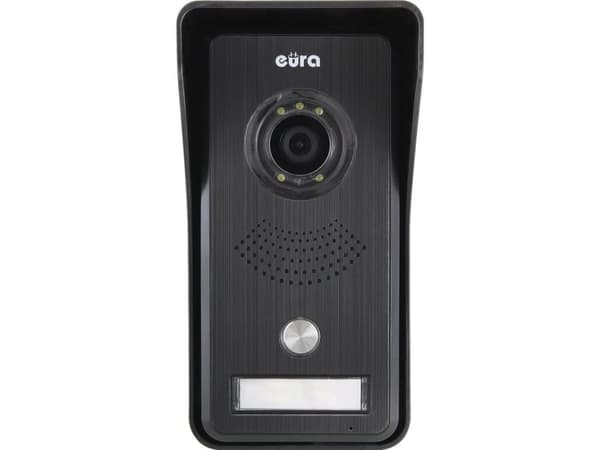 Eura Video intercom EURA VDP-42A3 GAMMA Plus, TUYA, Svart, Wifi, 2 innganger, leser