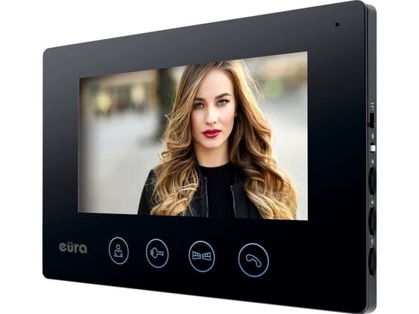 Eura Video intercom EURA VDP-42A3 GAMMA Plus, TUYA, Svart, Wifi, 2 innganger, leser