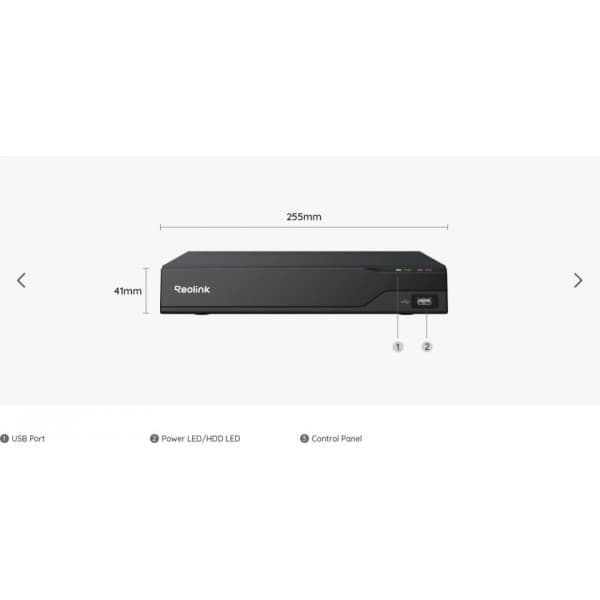 Reolink NVS8 NVR 4K UltraHD PoE-optager, 2 Tt