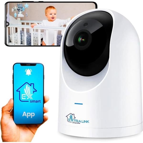 EXTRALINK Smart Life HomeEye Kameraövervakning WiFi, IP Kamera, Inomhuskamera PTZ, 4MP