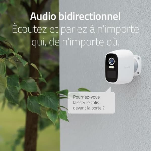 Hombli Batteri Cam 2K Mångsidig Batteridriven Säkerhetskamera med Flexibel Montering, 2K QHD, Tvåvägsljud Snabb Laddning